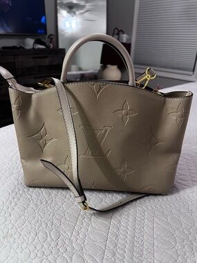 Inspire LV Taupe Embossed Leather Tote